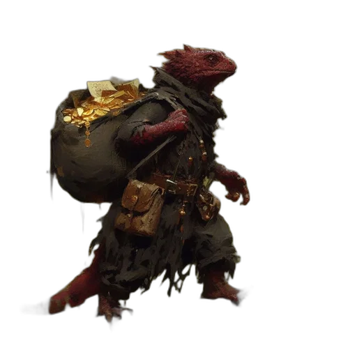 dragon, creature, animal, hat, concept art, 3d render, fantasy art, dark transparent PNG cut-out
