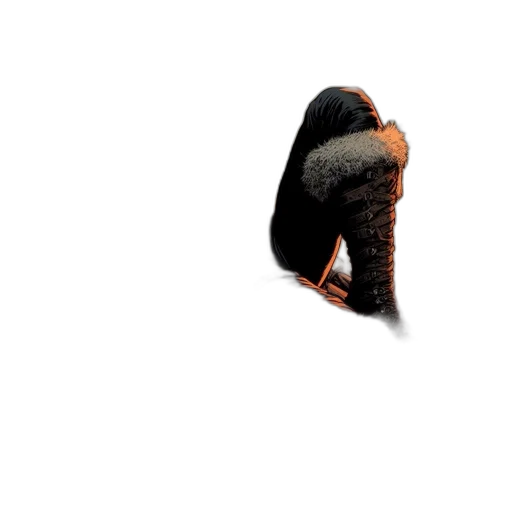 hat, hair, jacket, animal, 3d render, concept art, photorealistic, snow transparent PNG cut-out