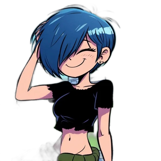 dress, staff, jacket, anime, cartoon, pixel art, watercolor, blue transparent PNG cut-out