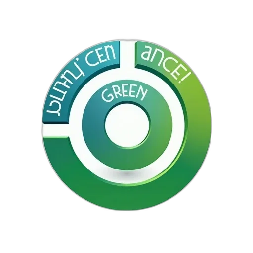 green, pastel, stylized, logo, featuring, blue, circular, design transparent PNG cut-out