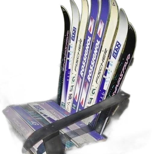 crown, weapon, staff, chair, made, out, skis, brand transparent PNG cut-out