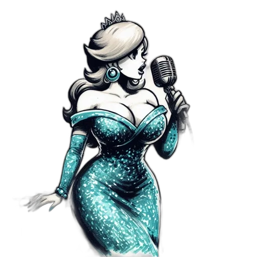dress, cartoon, comic book art, concept art, fantasy art, female, animated, character transparent PNG cut-out