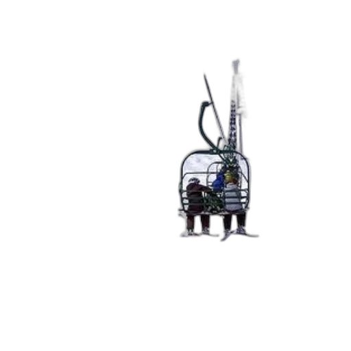 robot, staff, 3d render, snowy, mountain, scene, ski, lift transparent PNG cut-out