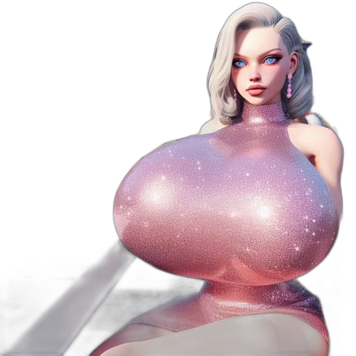 dress, robot, concept art, 3d render, fantasy art, photorealistic, outer space, pastel transparent PNG cut-out
