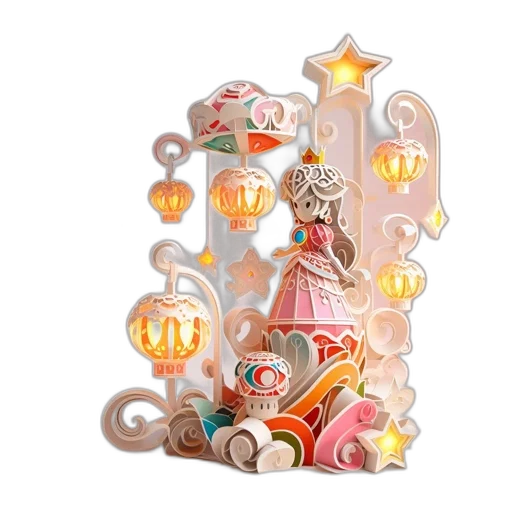 jewelry, crown, 3d render, elaborate, art, piece, features, central transparent PNG cut-out