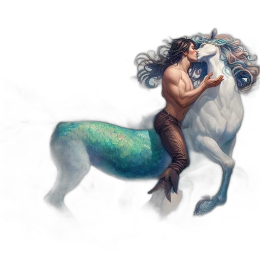 creature, dragon, animal, fantasy art, concept art, watercolor, pixel art, underwater transparent PNG cut-out