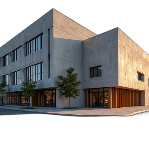 building, 3d render, photorealistic, exterior transparent PNG cut-out