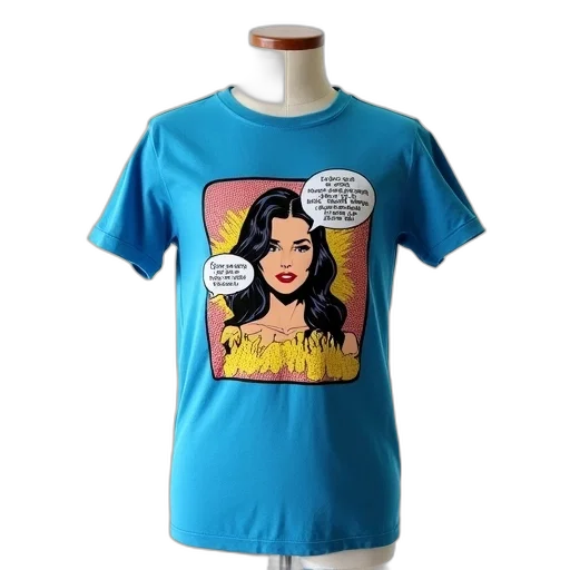 dress, cartoon, blue, t-shirt, graphic, design, featuring, character transparent PNG cut-out