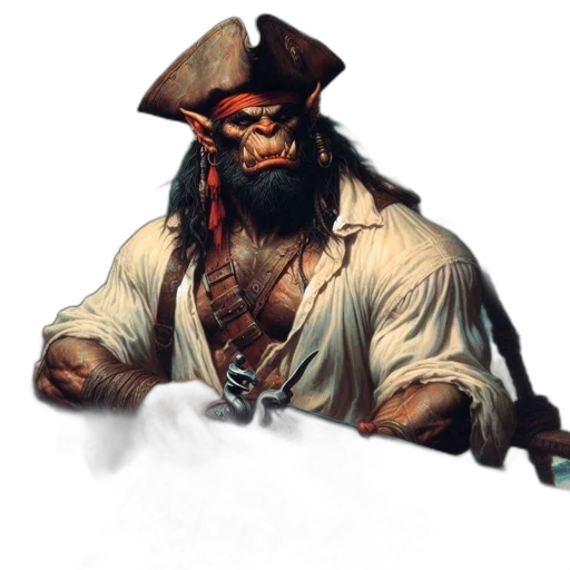 staff, hat, face, concept art, fantasy art, photorealistic, pixel art, orc transparent PNG cut-out