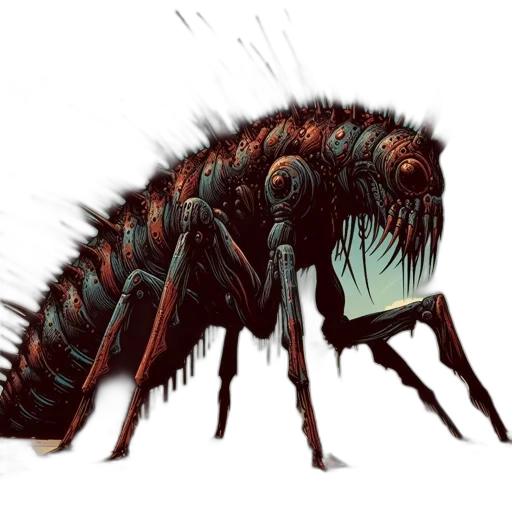creature, animal, concept art, 3d render, photorealistic, pixel art, enormous, insectoid transparent PNG cut-out