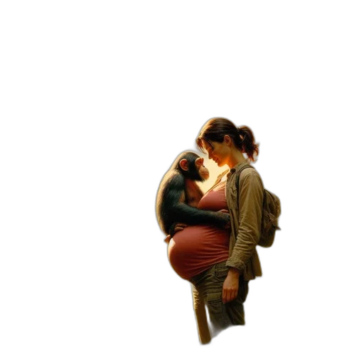 jacket, photorealistic, 3d render, oil painting, concept art, outer space, fire, woman transparent PNG cut-out