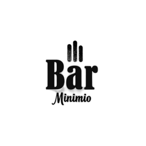 staff, stylized, black, white, logo, featuring, word, bar transparent PNG cut-out