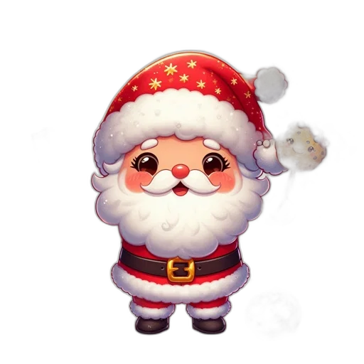 staff, 3d render, concept art, photorealistic, pixel art, animated, santa, holds transparent PNG cut-out