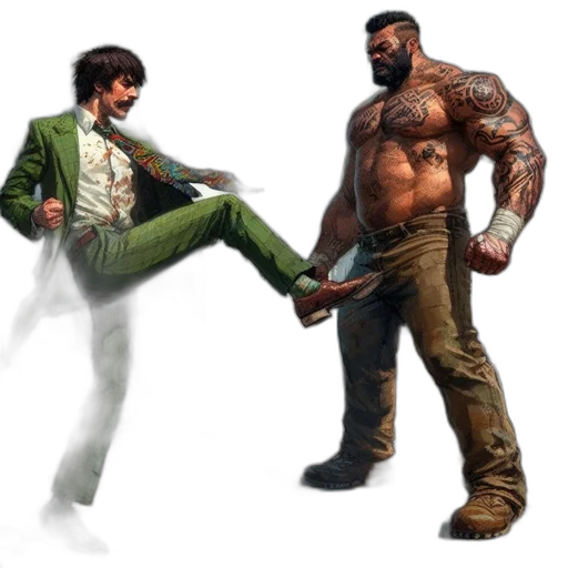 weapon, concept art, comic book art, fantasy art, pixel art, two, men, engage transparent PNG cut-out