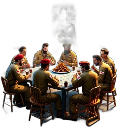 food, jacket, crown, staff, concept art, pixel art, 3d render, fantasy art transparent PNG cut-out