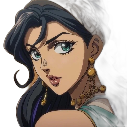 jewelry, face, crown, fantasy art, anime, watercolor, cartoon, blue transparent PNG cut-out