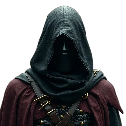 jacket, mask, staff, face, concept art, 3d render, fantasy art, photorealistic transparent PNG cut-out