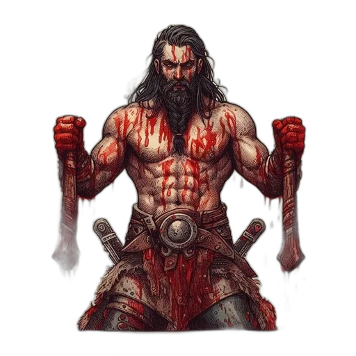 fantasy art, concept art, comic book art, pixel art, red, image, detailed, illustration transparent PNG cut-out