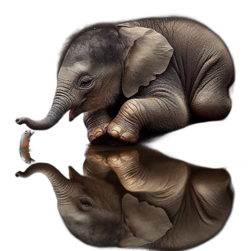 animal, creature, hat, crown, photorealistic, 3d render, concept art, fantasy art transparent PNG cut-out
