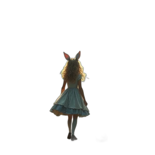 dress, creature, mask, staff transparent PNG cut-out