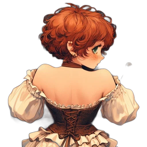 dress, crown, hair, jacket, watercolor, pixel art, concept art, fantasy art transparent PNG cut-out