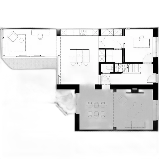 building, 3d render, concept art, photorealistic, monochrome, modern, house, floor transparent PNG cut-out