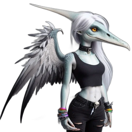 dragon, animal, creature, staff, concept art, 3d render, fantasy art, vaporwave transparent PNG cut-out