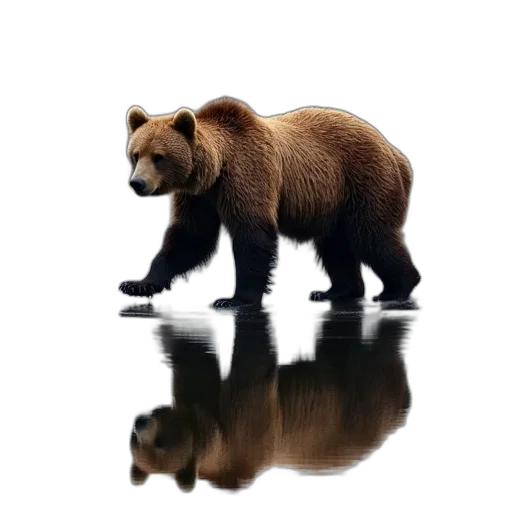 animal, creature, photorealistic, concept art, 3d render, large, brown, bear transparent PNG cut-out