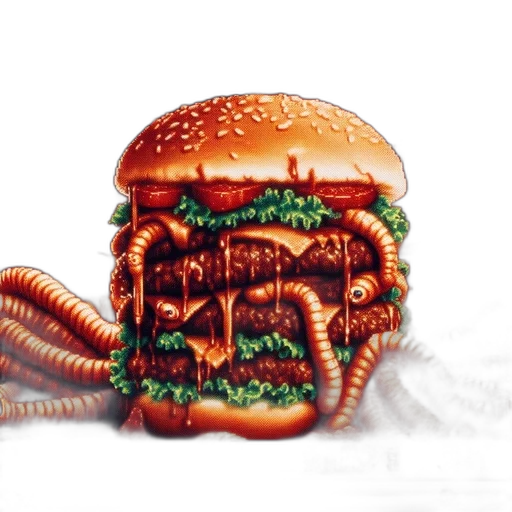 food, animal, creature, robot, photorealistic, concept art, pixel art, 3d render transparent PNG cut-out