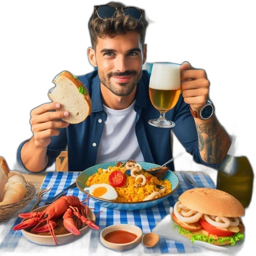 food, photorealistic, concept art, pixel art, cartoon, inside, brightly, lit transparent PNG cut-out