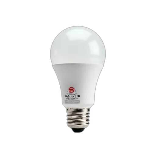 3d render, white, led, light, bulb, frosted, cover, silver transparent PNG cut-out