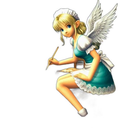 dress, staff, 3d render, concept art, pixel art, fantasy art, animated, female transparent PNG cut-out
