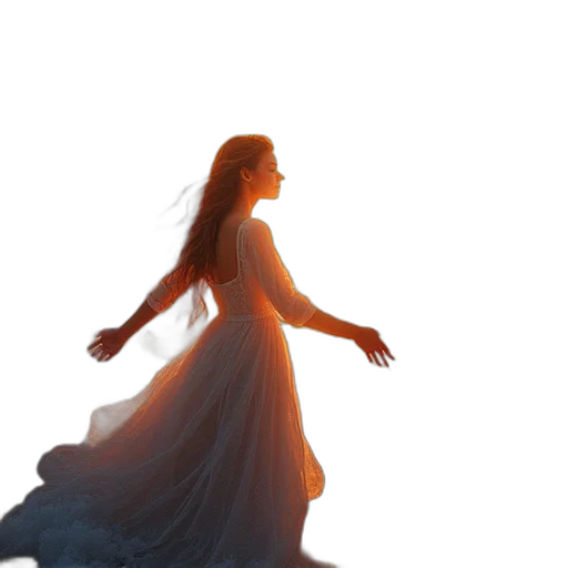 dress, crown, hair, creature transparent PNG cut-out