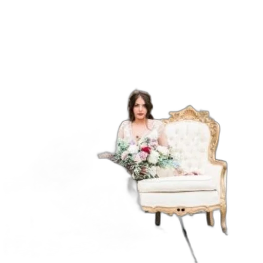 furniture, dress, bride, elegant, white, gown, intricate, lace transparent PNG cut-out
