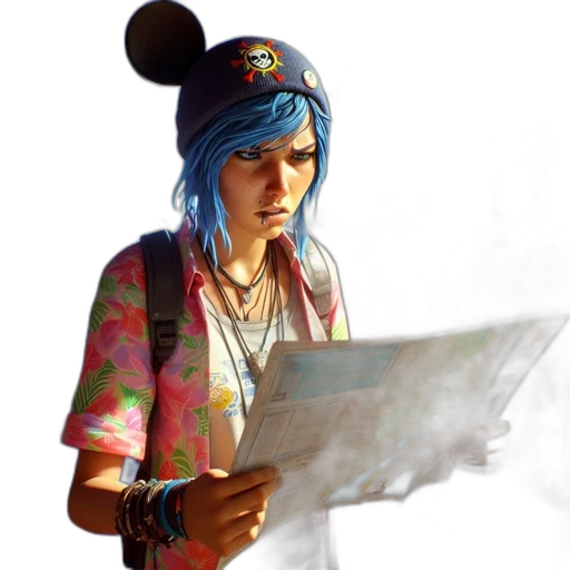 hat, staff, jacket, face, concept art, photorealistic, fantasy art, watercolor transparent PNG cut-out