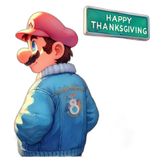jacket, hat, concept art, watercolor, pixel art, 3d render, blue, pastel transparent PNG cut-out