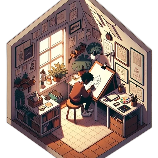 furniture, food, robot, jewelry, concept art, pixel art, watercolor, fantasy art transparent PNG cut-out