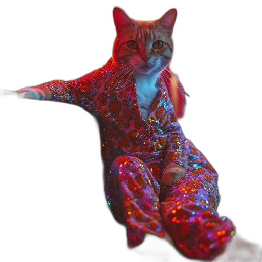 animal, creature, dragon, dress, 3d render, vaporwave, photorealistic, concept art transparent PNG cut-out