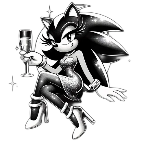 animal, cartoon, concept art, pixel art, comic book art, monochrome, elegant, stylized transparent PNG cut-out