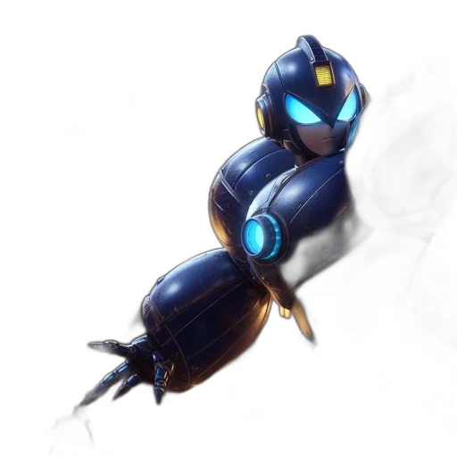 robot, weapon, dragon, staff, concept art, 3d render, fantasy art, pixel art transparent PNG cut-out