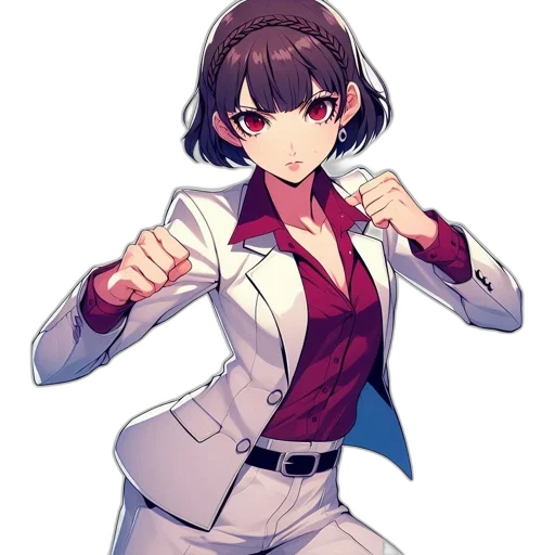 staff, jacket, weapon, robot, anime, pixel art, concept art, cartoon transparent PNG cut-out