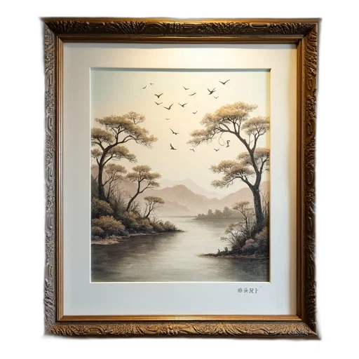 tree, dragon, sword, photorealistic, oil painting, watercolor, fantasy art, fog transparent PNG cut-out