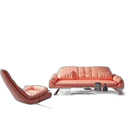 furniture, shoes, 3d render, contemporary, living, space, features, pastel transparent PNG cut-out