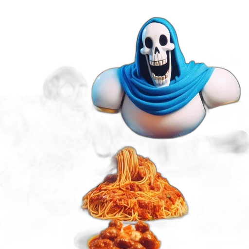 food, robot, concept art, 3d render, fire, blue, two, animated transparent PNG cut-out