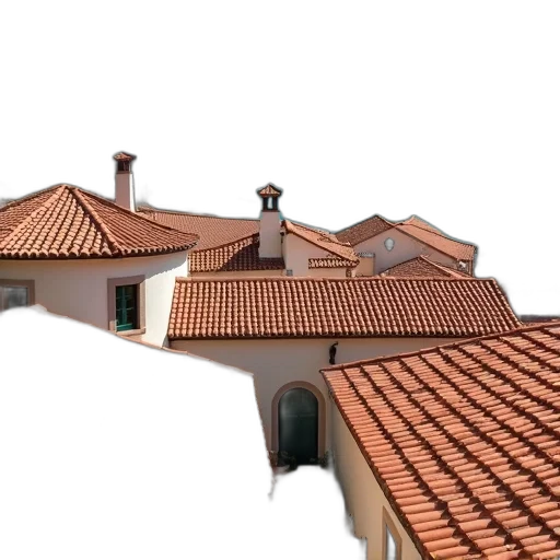 building, umbrella, 3d render, photorealistic, concept art, earth tones, sunny, mediterranean transparent PNG cut-out
