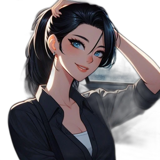staff, face, jacket, mask, anime, cartoon, fantasy art, concept art transparent PNG cut-out