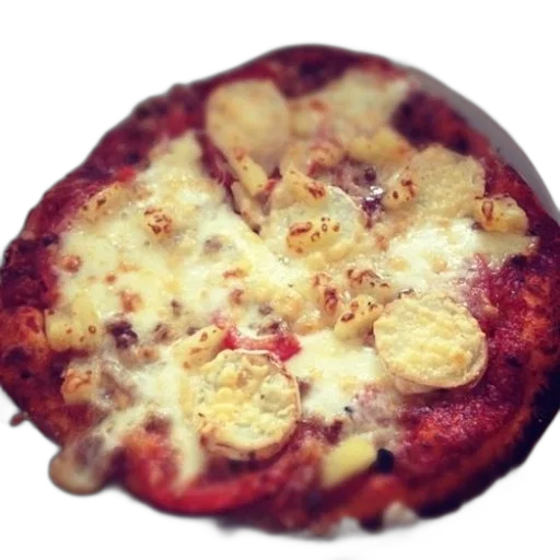 food, crown, 3d render, photorealistic, delicious-looking, pizza, cheese, pineapple transparent PNG cut-out
