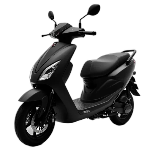 3d render, photorealistic, sleek, black, electric, scooter, modern, design transparent PNG cut-out