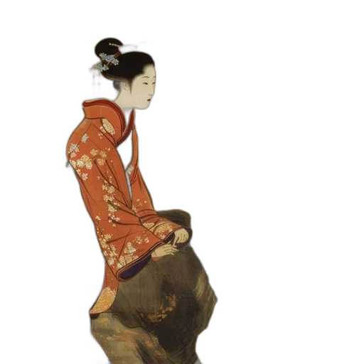 dress, staff, animal, jewelry, photorealistic, oil painting, concept art, anime transparent PNG cut-out