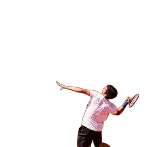 staff, 3d render, pixel art, photorealistic, concept art, tennis, player, clay transparent PNG cut-out
